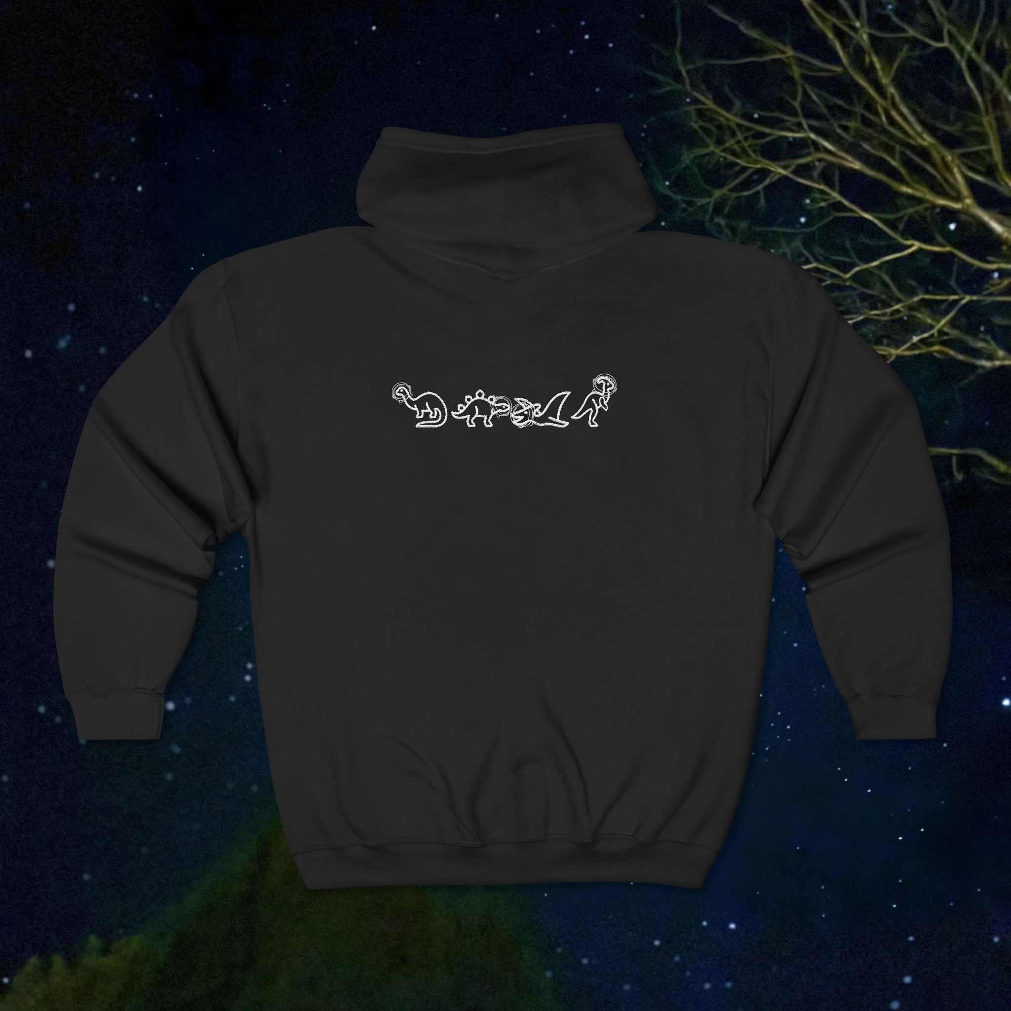 Premium Space Dinos LVC Zip Hoodie