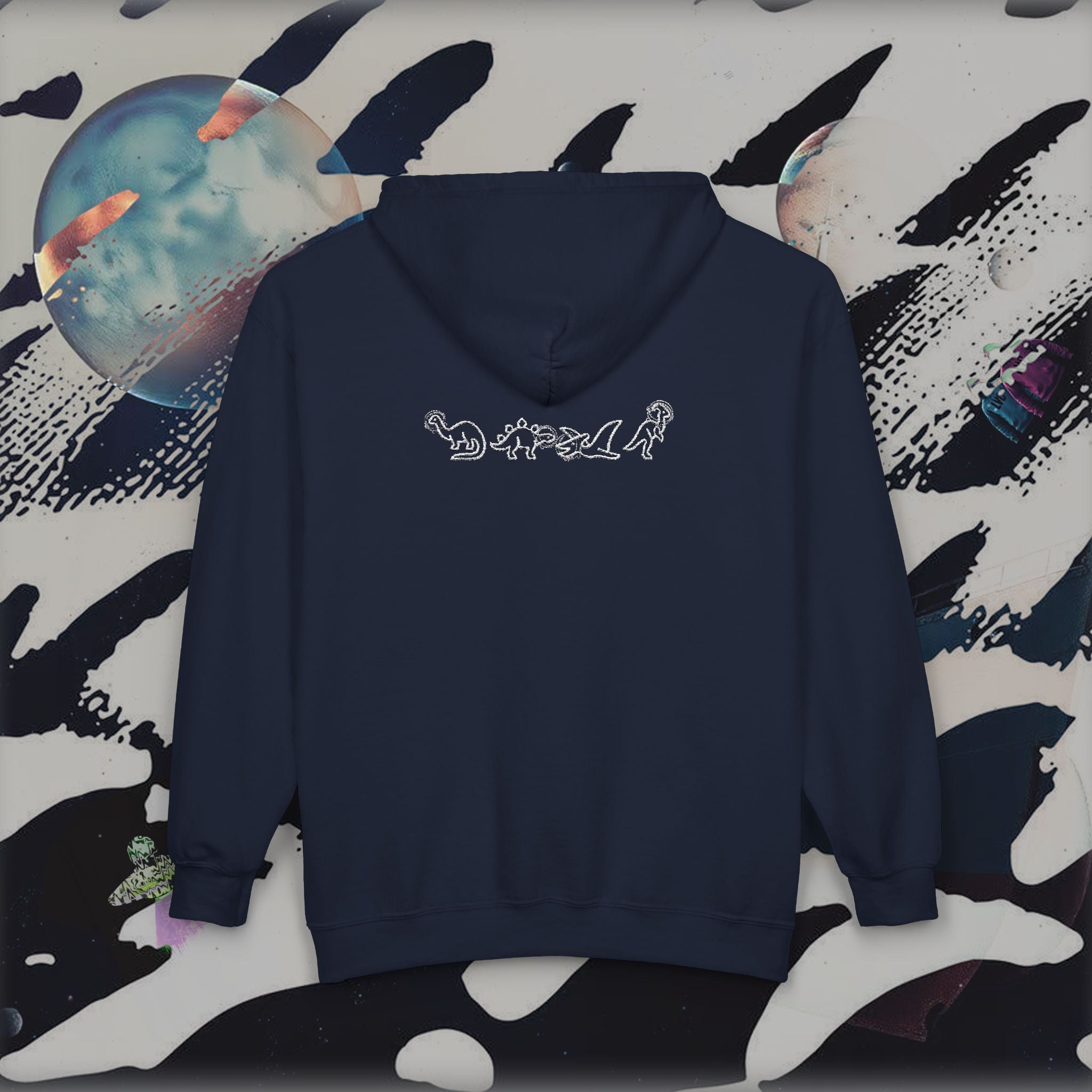 Premium Space Dinos LVC Zip Hoodie