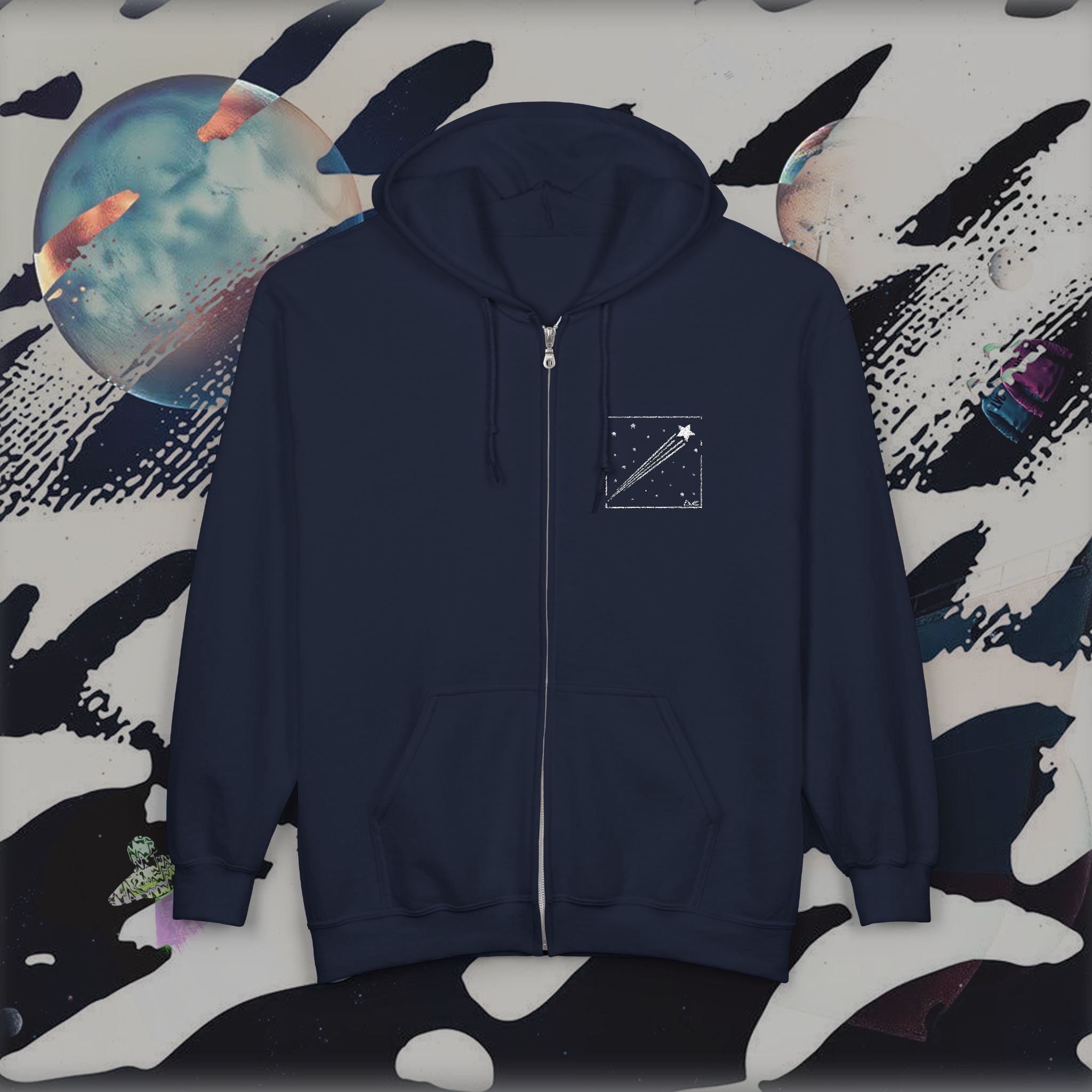 Premium Space Dinos LVC Zip Hoodie