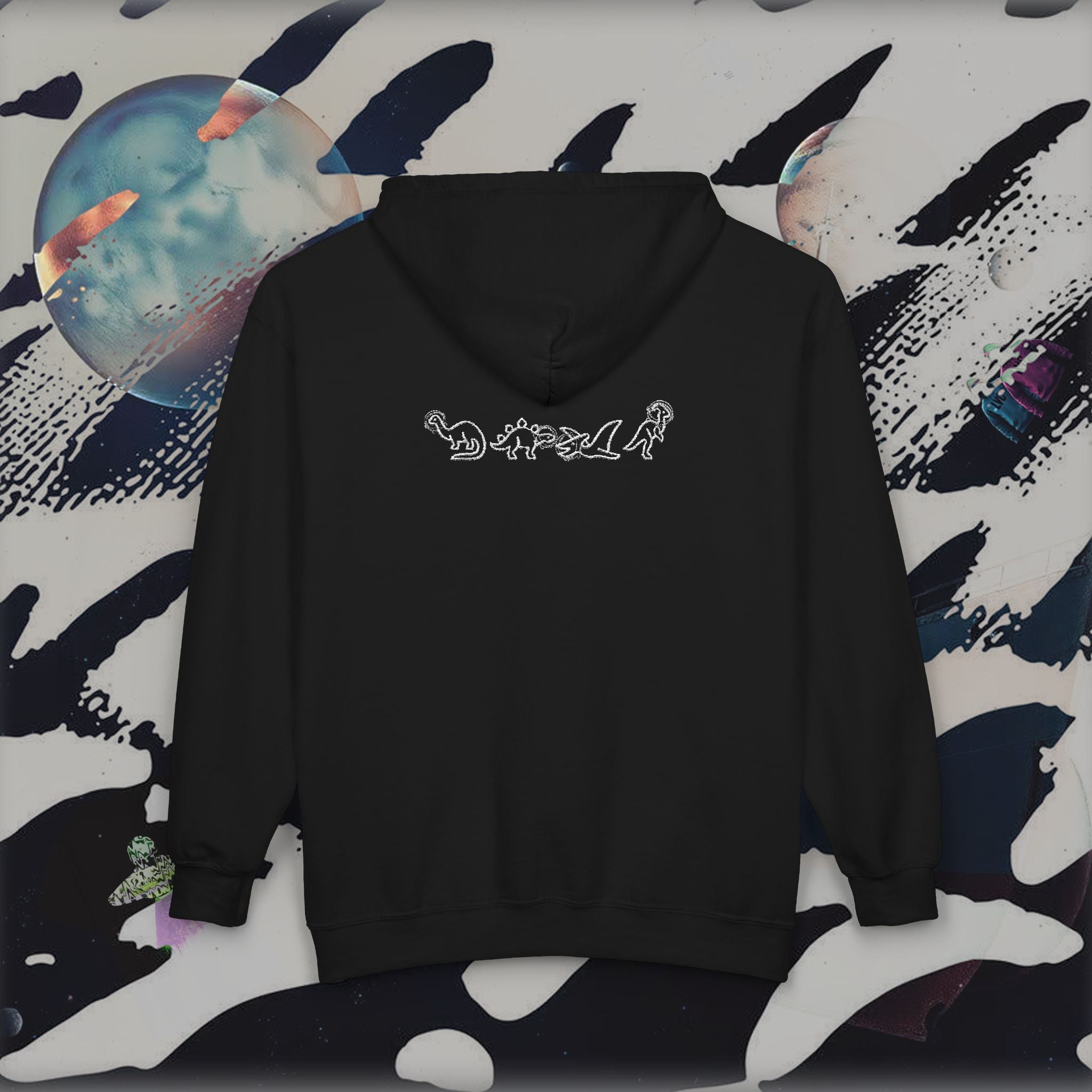 Premium Space Dinos LVC Zip Hoodie