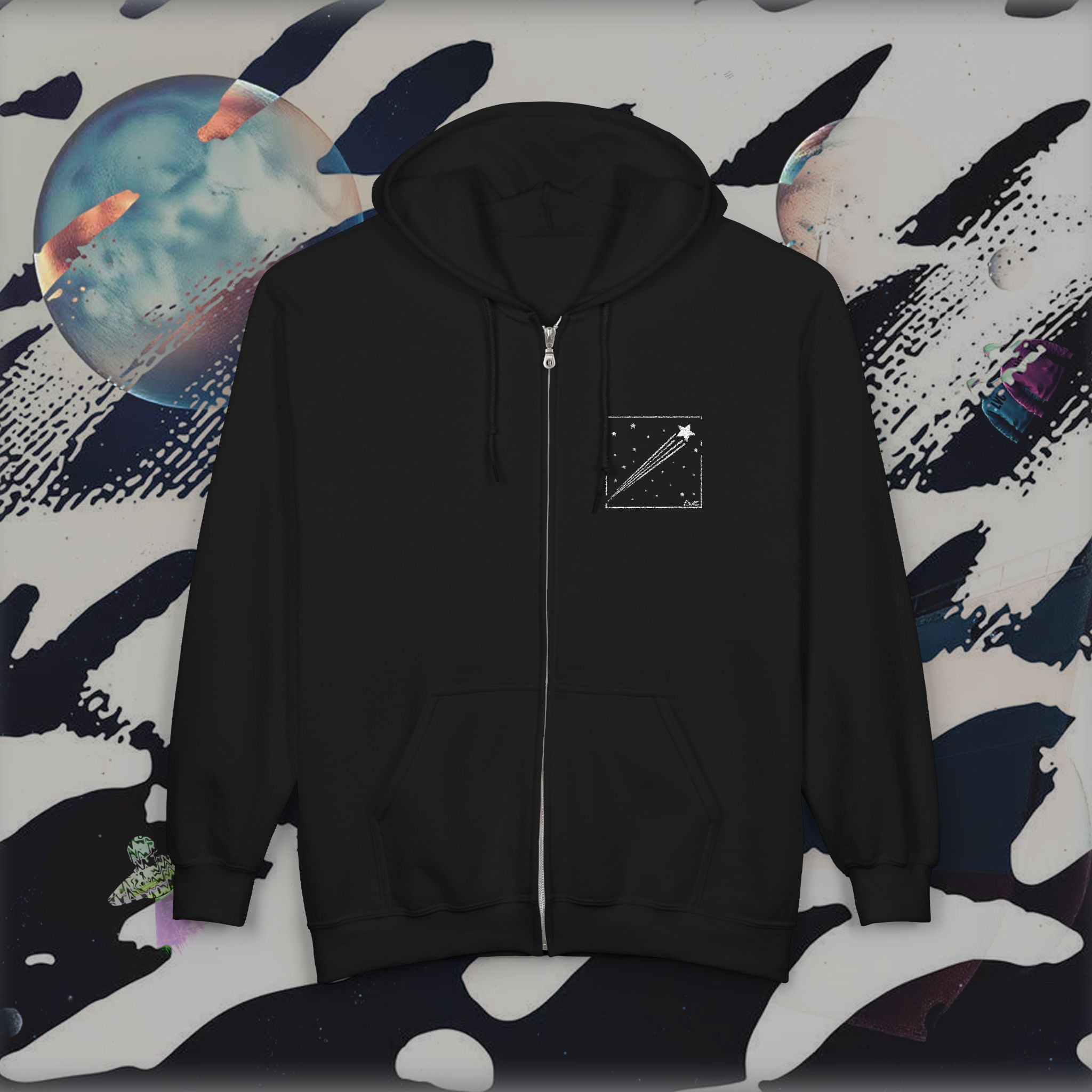 Premium Space Dinos LVC Zip Hoodie